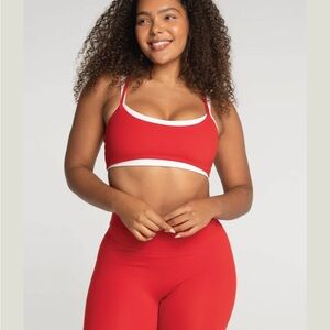 RARE FORM Layered Sports Bra • Cherry • M